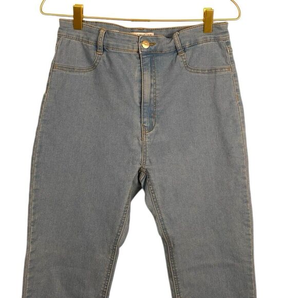 Pull & Bear Woman Skinny‎ High Waisted Jeans Blue Size 12 391 - Picture 2 of 9